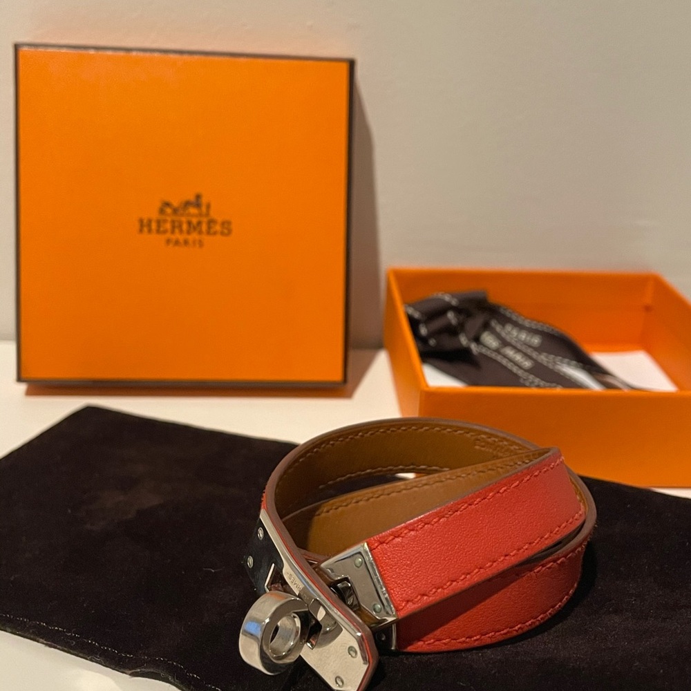 Hermès Kelly Double Tour Leather Bracelet
